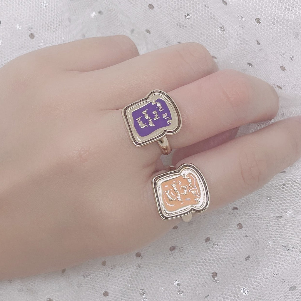 “花生酱配果酱”戒指